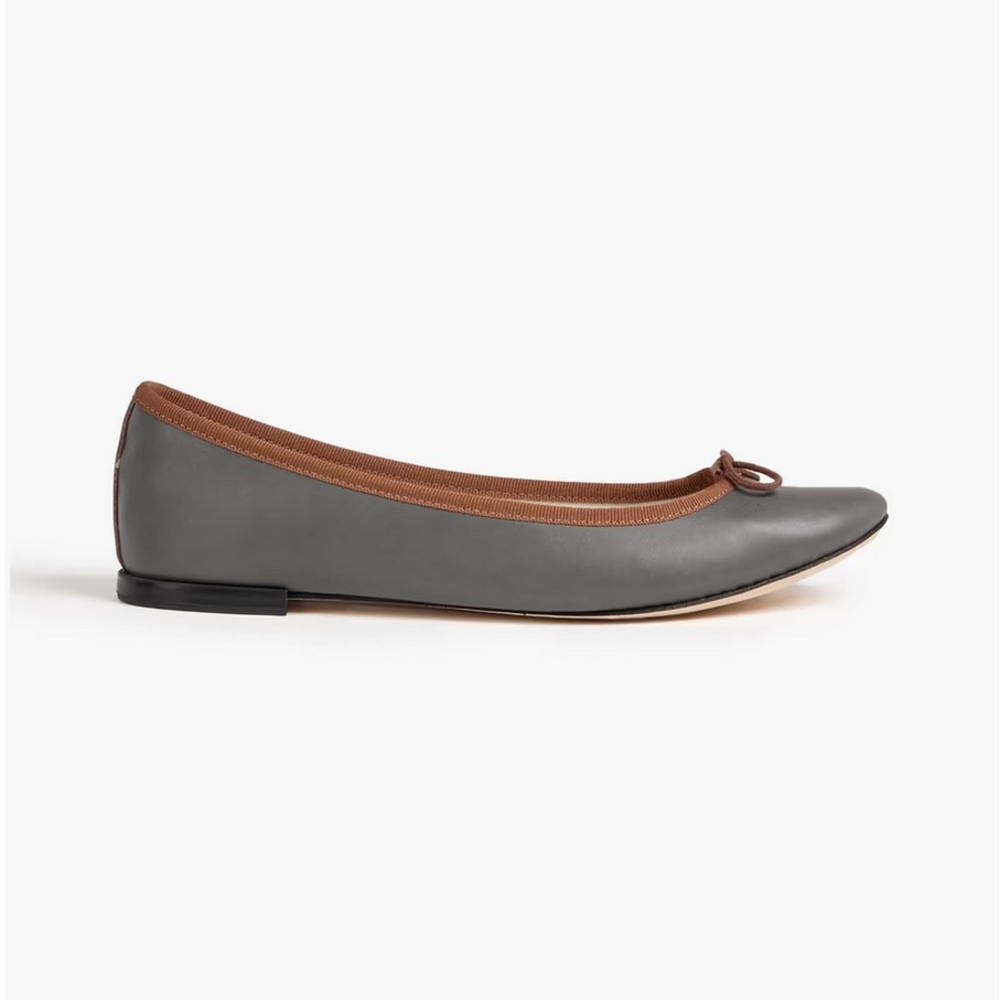 NEW, Repetto Cendrillon Ballet Flats in Limited-Edition Dark Grey Leather - Picture 13 of 14